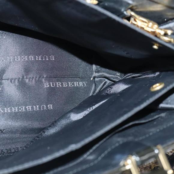 BURBERRY Hand Bag Wool Beige Gold Auth bs19268 - Picture 16 of 16